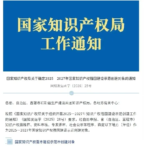 A Quangong Machinery Co., Ltd.-t a Nemzeti Szellemi Tulajdon Demonstrációs Vállalat jelöltjeként választották ki.