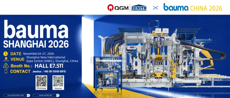 A QGM & ZENITH meghívja Önt a bauma SHANGHAI 2026-ra